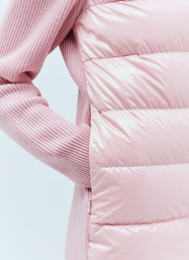 Moncler 패딩 마감 집업 가디건 핑크 mon0257052