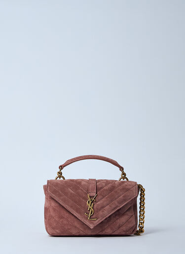 Saint Laurent Mini College Chain Shoulder Bag Brown sla0259087