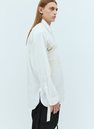 Dries Van Noten コットンストラップシャツ ホワイト dvn0154014
