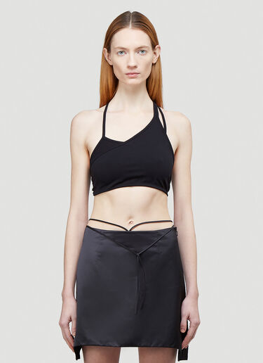 Helmut Lang Asymmetric Cropped Top Black hlm0243017