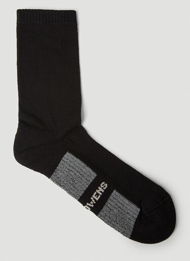 Rick Owens Logo Intarsia Socks Black ric0151036