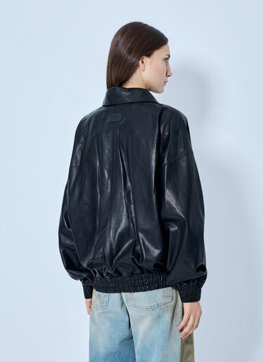 LN-CC® - Acne Studios: Leather Jacket - Black Acne Studios Leather Jacket Black acn0265086