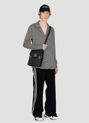 Balmain モノグラムプリントシャツ グレー bln0153002