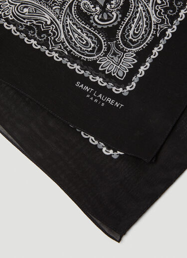 Saint Laurent Paisley Bandana Black sla0251184