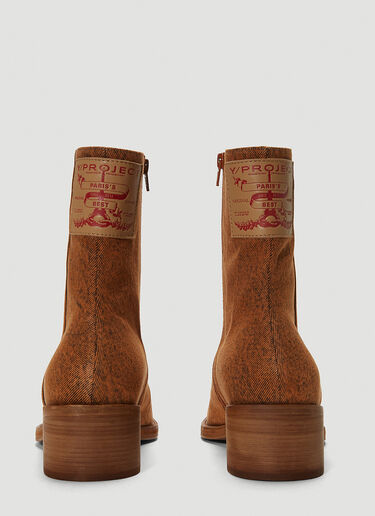 Y/Project Denim Ankle Boots Brown ypr0141010