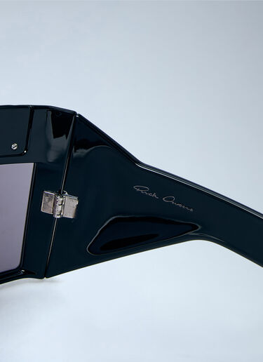 LN-CC® - Rick Owens: Shield-Frame Sunglasses - Black Rick Owens Shield-Frame Sunglasses Black ric0366001