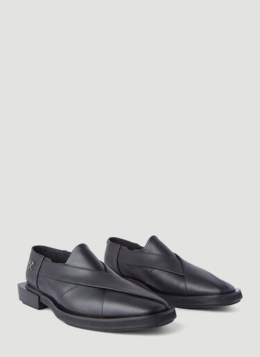 GmbH Chappal Faux-Leather Slip-Ons Black gmb0144004