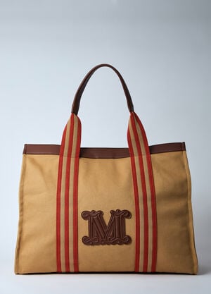 Max Mara Palau Canvas Tote Bag Brown max0260017