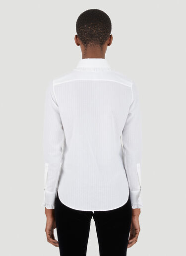 Saint Laurent Ruffle Bib Shirt White sla0246025