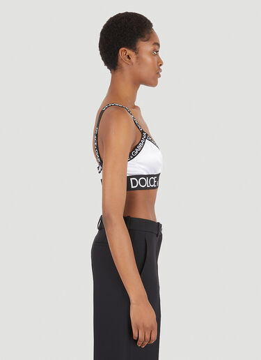 Dolce & Gabbana Logo Band Triangle Bra White dol0246049
