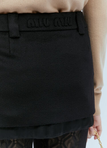 Velour Mini Skirt Miu Miu Velour Mini Skirt Black miu0254017