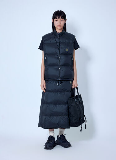 LN-CC® - Moncler RE/ICONS: Reversible Wool Twill Padded Midi Skirt - Black Moncler RE/ICONS Reversible Wool Twill Padded Midi Skirt Black mon0266060
