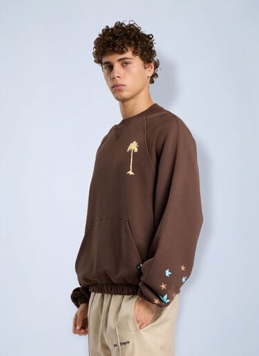 Palm Angels Feel High Regular Crewneck Sweatshirt Brown pma0166249