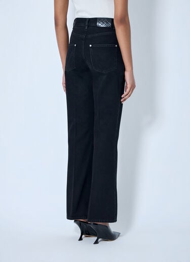 LN-CC® - Bottega Veneta: Wide-Leg Denim Trousers - Black Bottega Veneta Wide-Leg Denim Trousers Black bov0264053