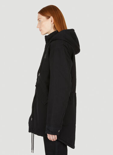 Hooded Logo Patch Coat WARDROBE.NYC Hooded Logo Patch Coat Black war0246034