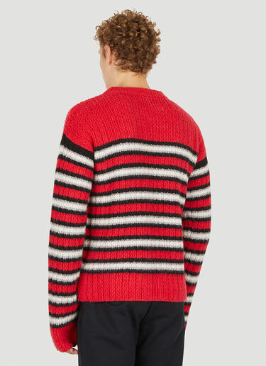 ERL Striped Knitted Sweater Red erl0150009