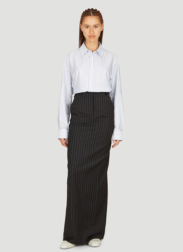 ロング スリーブ ストライプ T シャツ Martine Rose ロング スリーブ ストライプ T シャツ ブルー mtr0253004