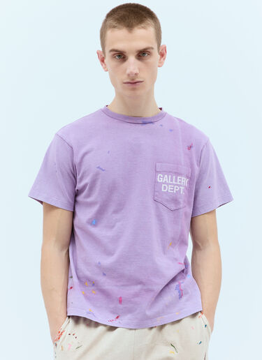 Gallery Dept. 复古徽标绘画 T 恤   紫色 gdp0153028