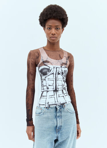 Jean Paul Gaultier x Shayne Oliver GS 运动短上衣 棕色 jps0257002