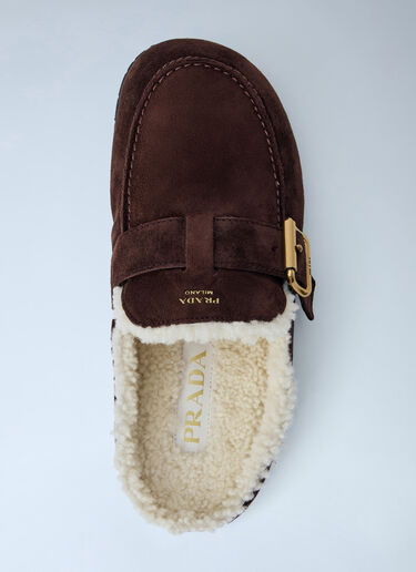 LN-CC® - Prada: Suede Mules - Brown Prada Suede Mules Brown pra0266007