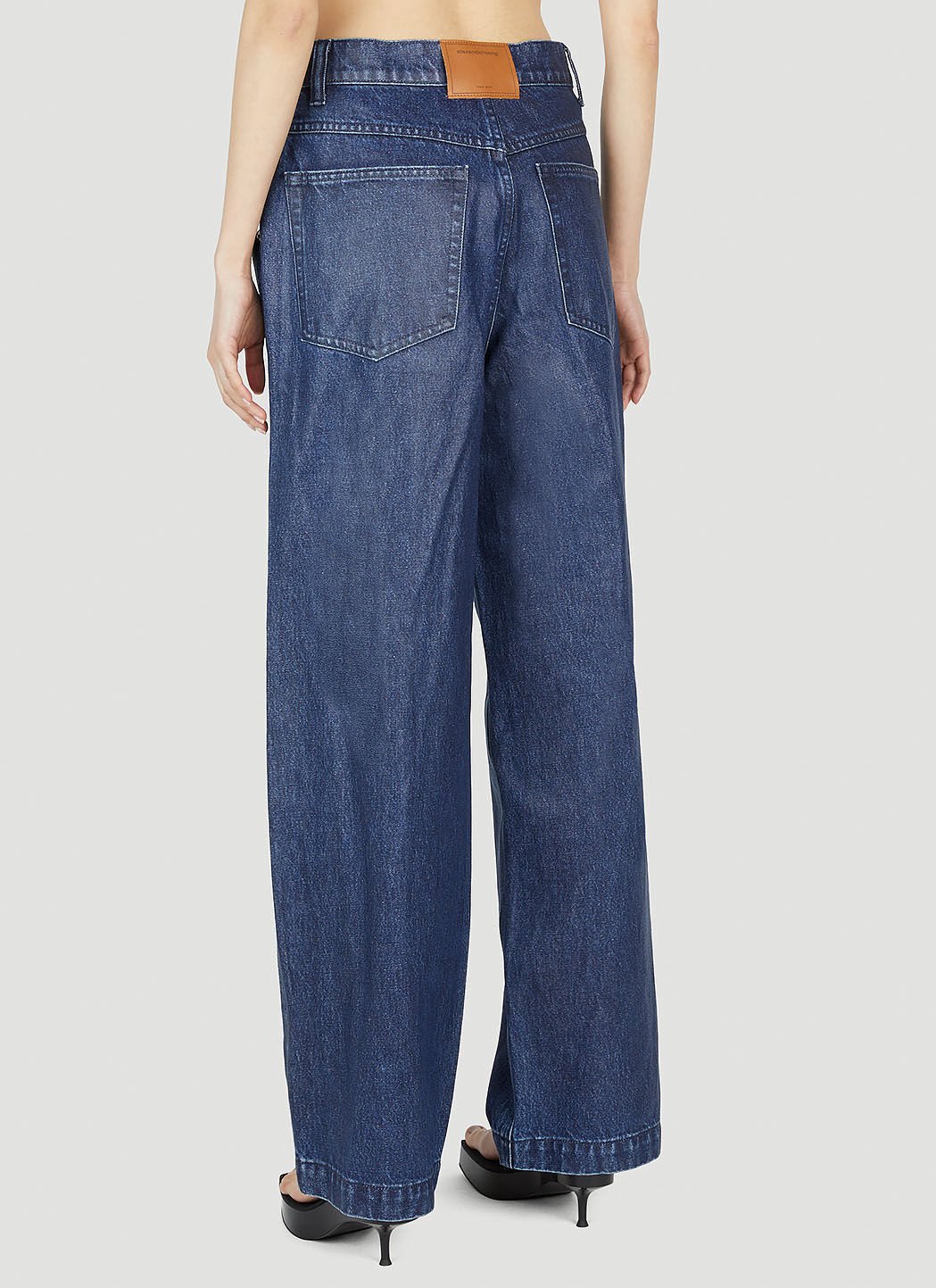 Alexander Wang Women s Wide Leg Jeans in Blue LN CC