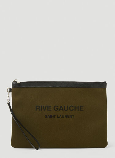 Saint Laurent Rive Gauche Pouch Bag Green sla0145081