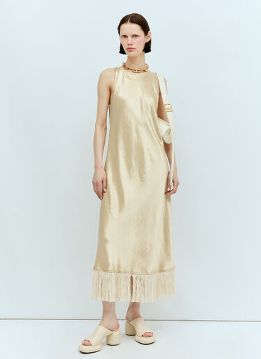 Song for the Mute Tank Satin Dress Beige sfm0256011