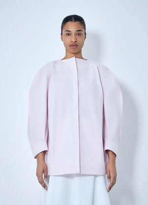 Jacquemus Structured Cotton Poplin Blouse Pink jac0264026