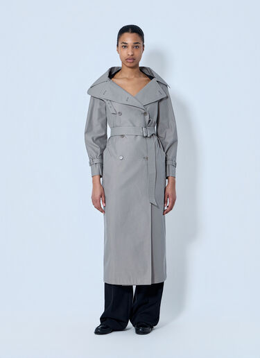 Max Mara Long Trench Coat Grey max0264304