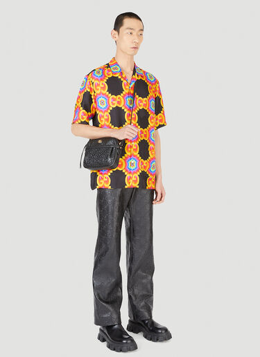 Gucci Aria GG Kaleidoscope Bowling Shirt Orange guc0147062