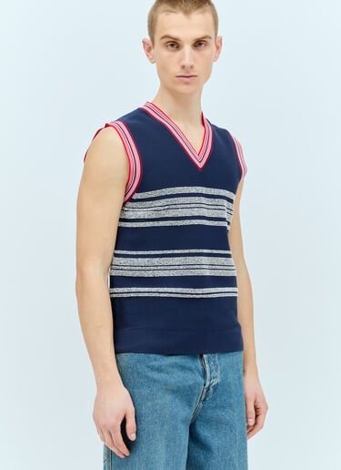 Wales Bonner Shade Knit Vest Blue wbn0156004