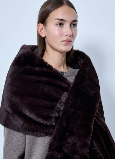 LN-CC® - Max Mara: Faux Fur Stole - Dark Brown Max Mara Faux Fur Stole Dark Brown max0266166