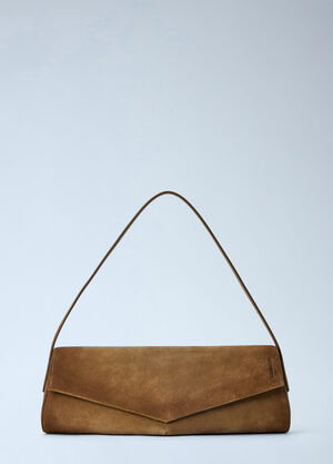 Jil Sander Kante Suede Shoulder Bag Brown jil0266010