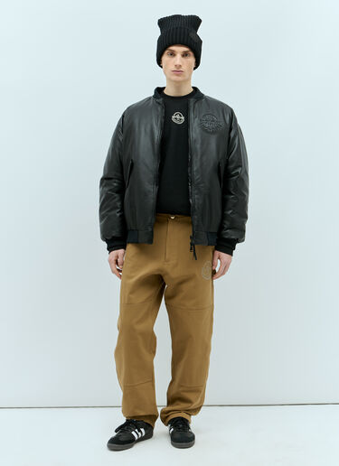 Moncler x Roc Nation designed by Jay-Z 무릎 패널 캔버스 팬츠 브라운 mrn0156006