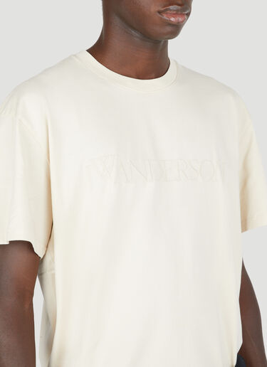 JW Anderson ロゴ刺繍 Tシャツ ベージュ jwa0154004