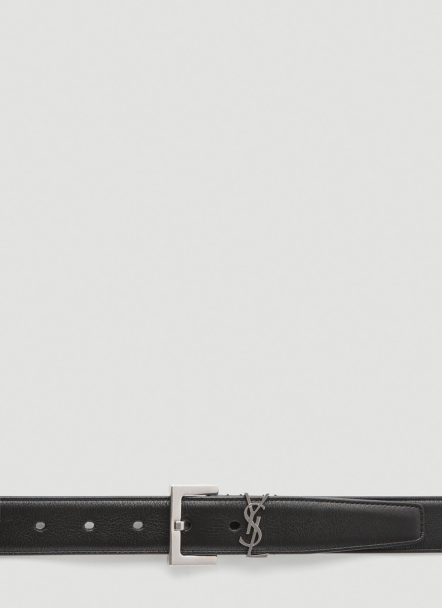 Saint Laurent Leather Belt In Black