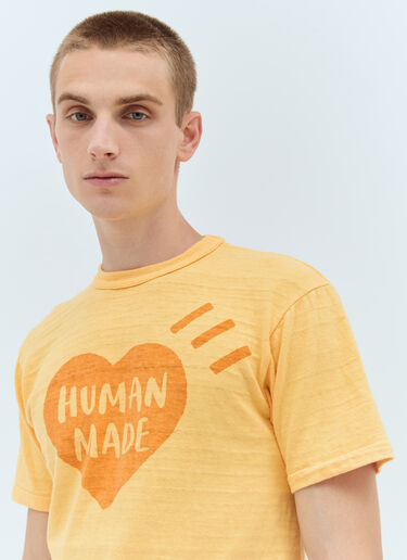 Human Made 徽标印花 T 恤 黄色 hmd0156012