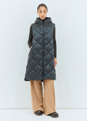 Burberry Water-Repellent Midi Gilet Grey bur0258003
