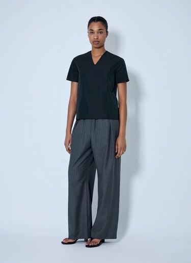 LN-CC® - Jil Sander: V-Neck Top - Black Jil Sander V-Neck Top Black jil0265010