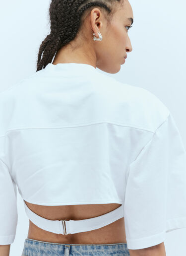 Jacquemus Le T-Shirt Bahia Court Top White jac0254037