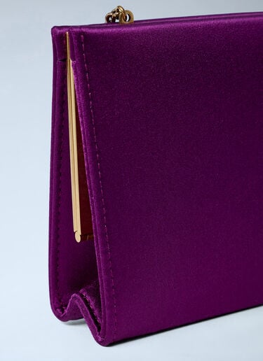 Letter Clutch Bag With Lizard Chain Saint Laurent Letter Clutch Bag With Lizard Chain Purple sla0262047