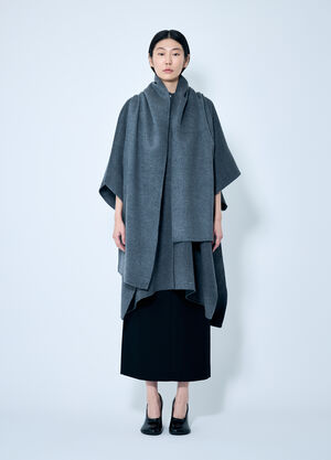 Prada Doublé Scarf Coat Brown pra0260066