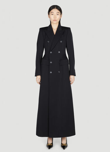 Balenciaga Hourglass Tailored Coat Black bal0251040