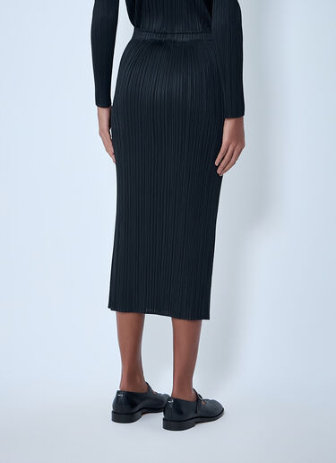 Pleats Please Issey Miyake Pleated Midi Skirt Black plp0263007