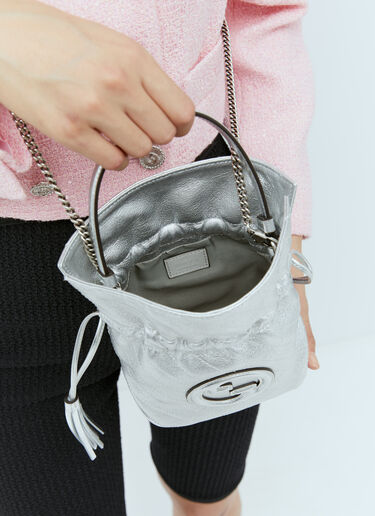 Gucci GG Blondie Mini Bucket Bag Silver guc0255216