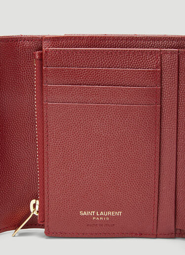 Saint Laurent Monogram Tri-Fold Wallet Red sla0243084