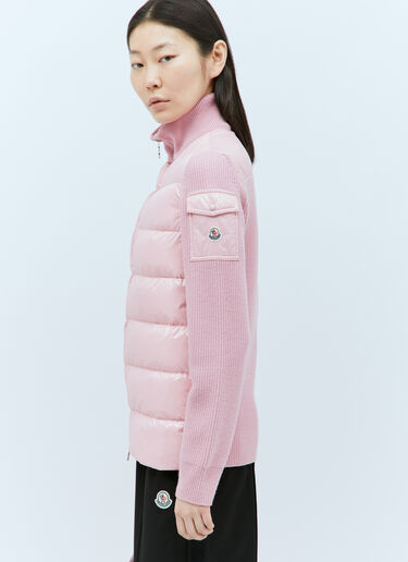 Moncler 패딩 마감 집업 가디건 핑크 mon0257052