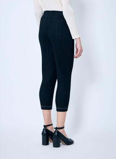 Pleats Please Issey Miyake Pleated Cropped Pants Black plp0259016