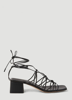 Gianvito Rossi Knot Strap Heeled Sandals Black gia0251006