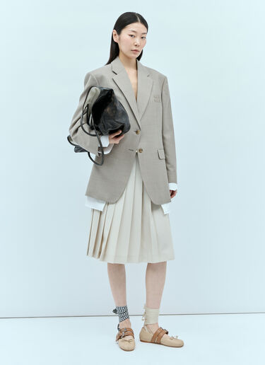 Miu Miu Ivy Leather Bag Beige miu0256026